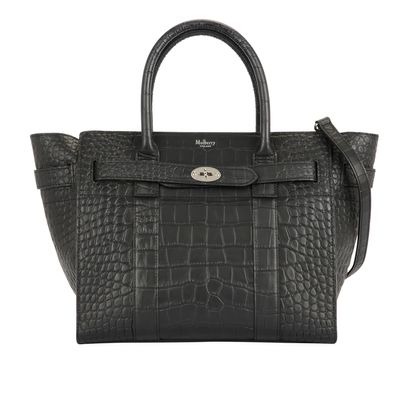 Mulberry Bayswater, &pound;595, Handbags, Black, Leather, Front view